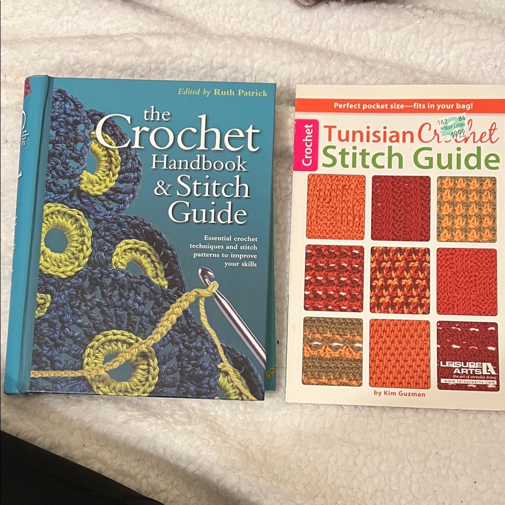 The Crochet Handbook & Stitch Guide plus Tunisian stitch guide book